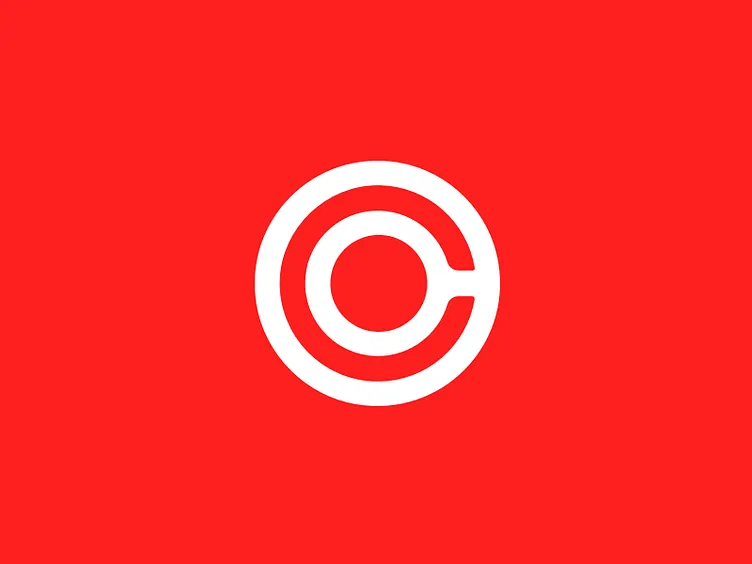 Branding — red circular logomark