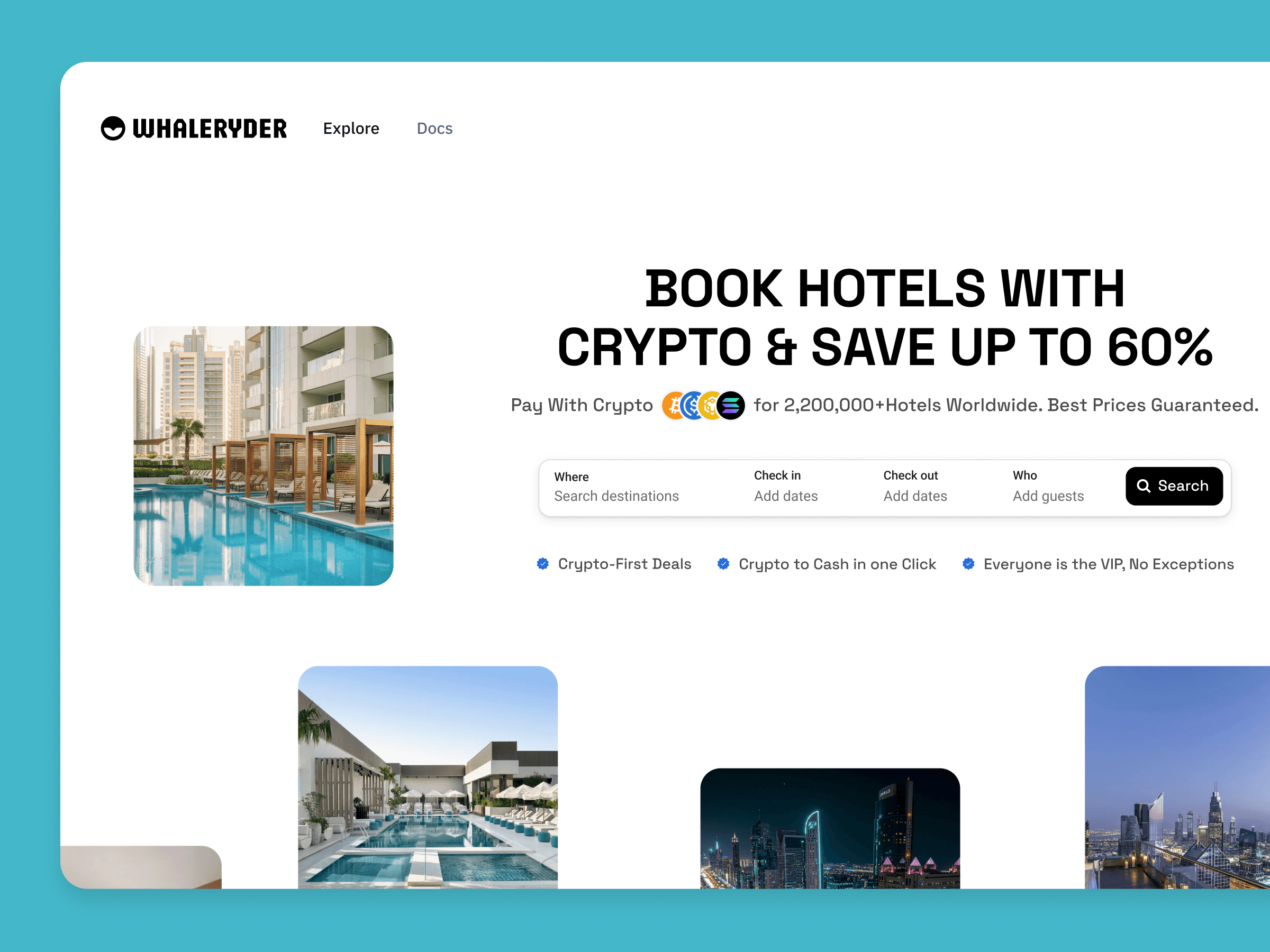 Product Design — travel booking landing page